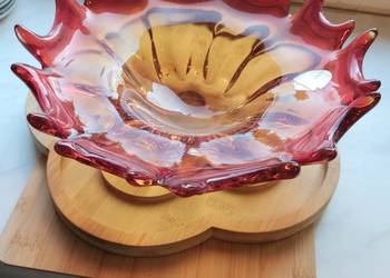 Szklana misa-patera Murano Italy-szkło artystyczne vintage lata 60/70