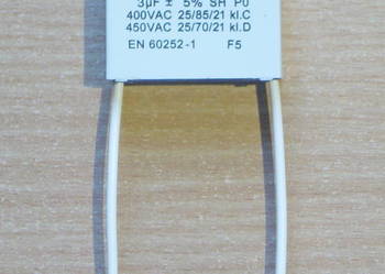 Kondensator rozruchowy 3,0µF MKSP-8 Miflex