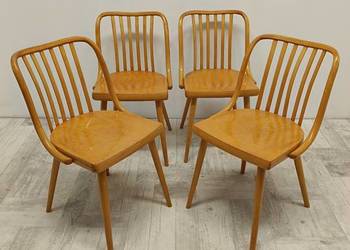 krzesła Suman Czechosłowacja lata 60/70te vintage design drewniane do salou