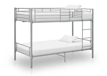 Łóżko piętrowe szare metalowe 90 x 200 cm WM-287911
