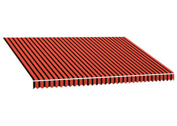 Tkanina do markizy pomarańczowo-brązowa 450 x 300 cm WM-145725