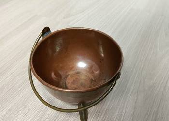 Mały miedziany kociołek ozdobny 10 cm