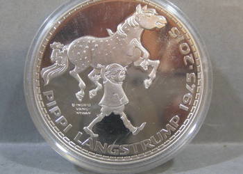 Srebrny Medal/Moneta Astrid Lindgren Pippi ... Srebrny Medal/Moneta Astrid Lindgren Pippi ...