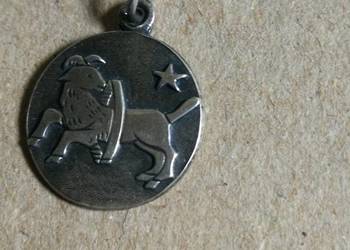 Rytosztuka - Srebrny Medalik / wisiorek - Znak Zodiaku Lew ,sygnowane RYT