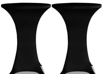 vidaXL Obrus na stół barowy, Ø 80 cm, czarny(SKU:241206)