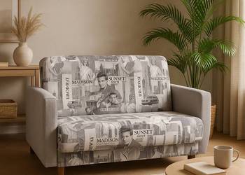 Sofa Skandynawska ELVIS Dwuosobowa Wygodna Stylowa Kanapa do Salonu Biura