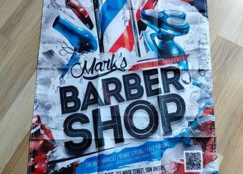 Stihl,   baner plakat materiałowy 90x60cm,barber fryzjer,Husqvarna