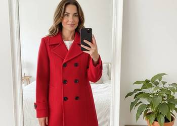Wyjątkowy płaszcz dwurzędowy marki Rock, łączący elegancję i ciepło rozmiar