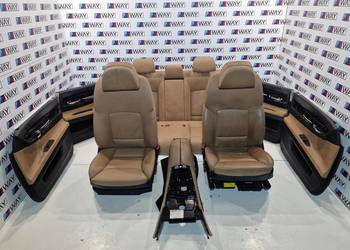 BMW 7 F01 FOTELE WNĘTRZE SKÓRA ELEKTRYCZNE GRZANE KOMFORTY BRĄZOWE EUROPA