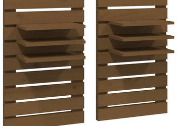 Wiszące półki nocne 2 szt. miodowy brąz lite drewno sosnowe WM-824766