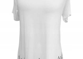 Bluzka T-shirt damski /ozdobny dół -cyrkonie+ koronka biust 112cm