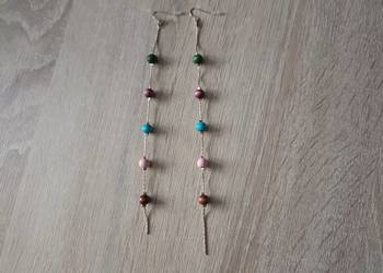 Długie kolczyki w kolorze złotym