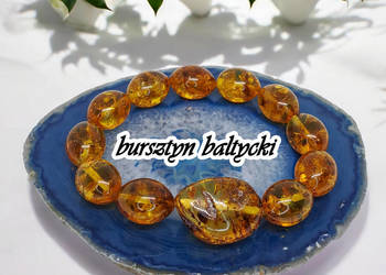 Bransoletka z bursztynu, bursztyn bałtycki oliwka słoneczna, bryłka #191 Bransoletka z bursztynu, bursztyn bałtycki oliwka słoneczna, bryłka #191