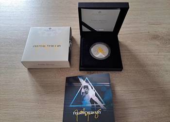 Moneta Kolekcjonerska Freddie Mercury Kolorowa 1oz, 1 uncja srebra, srebro