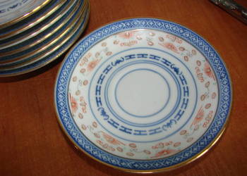 chińska ryżowa porcelana - spodek