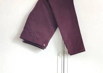 Spodnie F&F 46 bordowe śliwkowe wysoki stan plus size