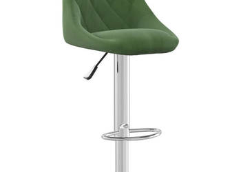 Stołek barowy ciemnozielony obity aksamitem WM-335297