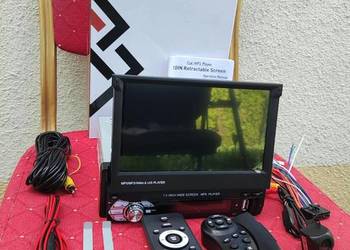 Radio samochodowe Bluetooth z wysuwanym ekranem