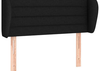 Zagłówek uszak czarny 103x23x78/88 cm tkanina WM-3117276