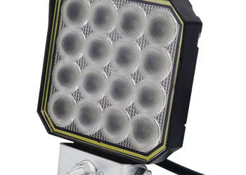 LAMPA ROBOCZA LEDOWA PROSTOKĄTNA, 16 LED ŻÓŁTA OPRAWKA SILIKONOWA 12-8