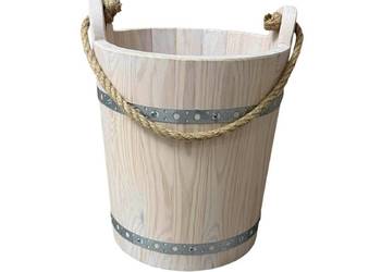 Wiaderko do studni Drewniane Ozdobne Wiadro Dekoracyjne Drewno Kolory 9,8 L