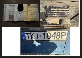 Przyczepa Hermanowski DMC 2000kg. Zarejestrowana i opłacona, Kpl dok.