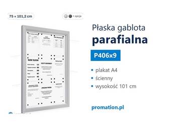 Zamykane gabloty ogłoszeniowe SLIM 9-18 x A4, aluminiowe IP56 P406
