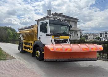 MAN TGM 18.290 4x4 Piaskarka Solarka econ 2015 pług
