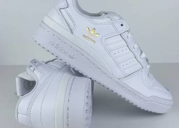 Adidas Forum Low CL J IG0693 r.38 2/3 białe złote logo
