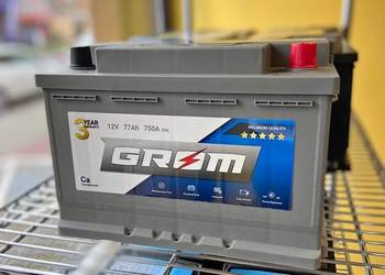 Akumulator 77Ah 750A EN GROM Premium  DTR Prawy Plus