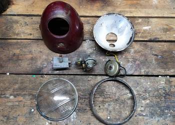 Lampa skorupa szkło ramka odbłyśnik prostownik stacyjka wsk M150 Z