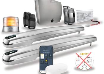 Somfy napęd do bramy skrzydłowej Exavia Star WiFi piloty lampa fotokomórki