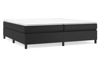 Łóżko z Materacem Kontynentalne Czarne Ekoskóra 200x200 cm WM-3144626