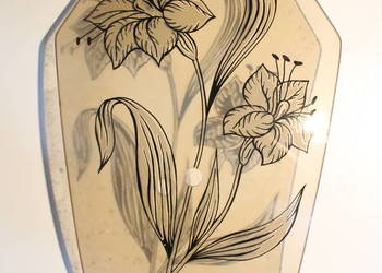 Szklana oprawa do lampy PRL