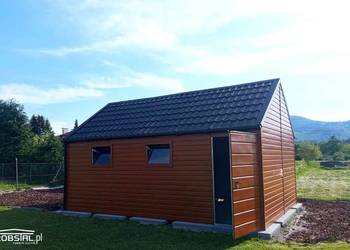Garaż 4x6 Blachodachówka-Blacha Drewnopodobna POZIOM-profil