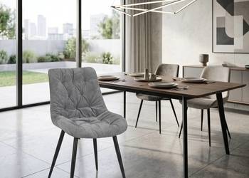 Szare Krzesło Tapicerowane Oliver, Wysyłka 24H, Dostawa 0zł!