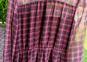 Sukienka w kratkę z kołnierzykiem z łańcuszków Pepe Jeans r. 38 / M