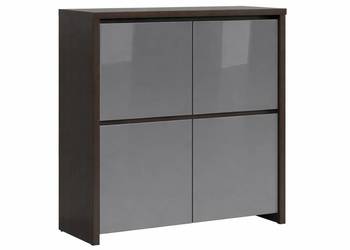 KOMODA KSAPIAN KOM4D BRW WENGE/SZARY POŁYSK - WYPRZEDAŻ