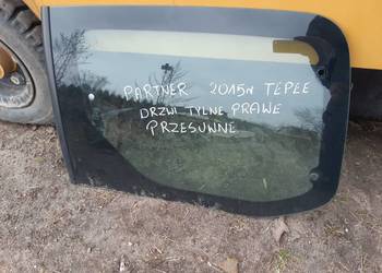 Berlingo III Partner II Lift Tepee Szyba drzwi prawy tyl drzwi przesuwnych