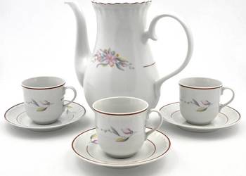 Porcelana Bogucice PRL - serwis kawowy