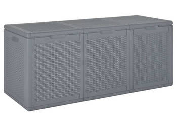 Skrzynia ogrodowa szara rattan PP 270 L WM-364061