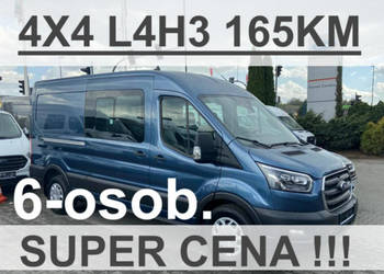Ford Transit 4x4 165KM L4H3 6-osob. Super Niska Cena Bi-Xenony 1932 zł
