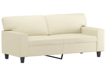 2-osobowa sofa kremowy 140 cm sztuczna skóra WM-359418