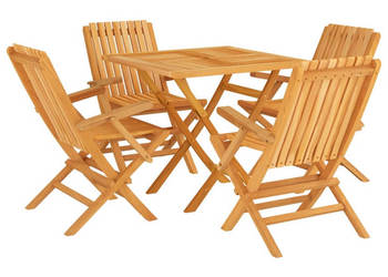 5-częściowy zestaw mebli ogrodowych lite drewno tekowe WM-3155037