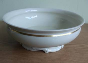 Stara Miska Porcelanowa Ecru - Fabryka Fürstenberg