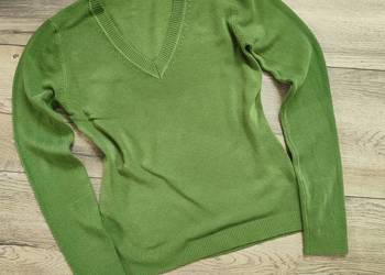 Zielony wełniany sweter Vintage y2k Jumper 38 40