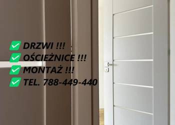 DRZWI WEWNĘTRZNE Z MONTAŻEM I OŚCIEŻNICAMI REGULOWANYMI !