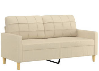 2-osobowa sofa kremowa 140 cm tapicerowana tkaniną WM-359093