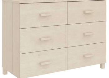 Komoda HAMAR miodowy brąz 113x40x80 cm lite drewno sosnowe WM-340448