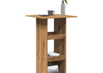 Stolik barowy z półkami dąb artisian 60x60x102 cm WM-854336